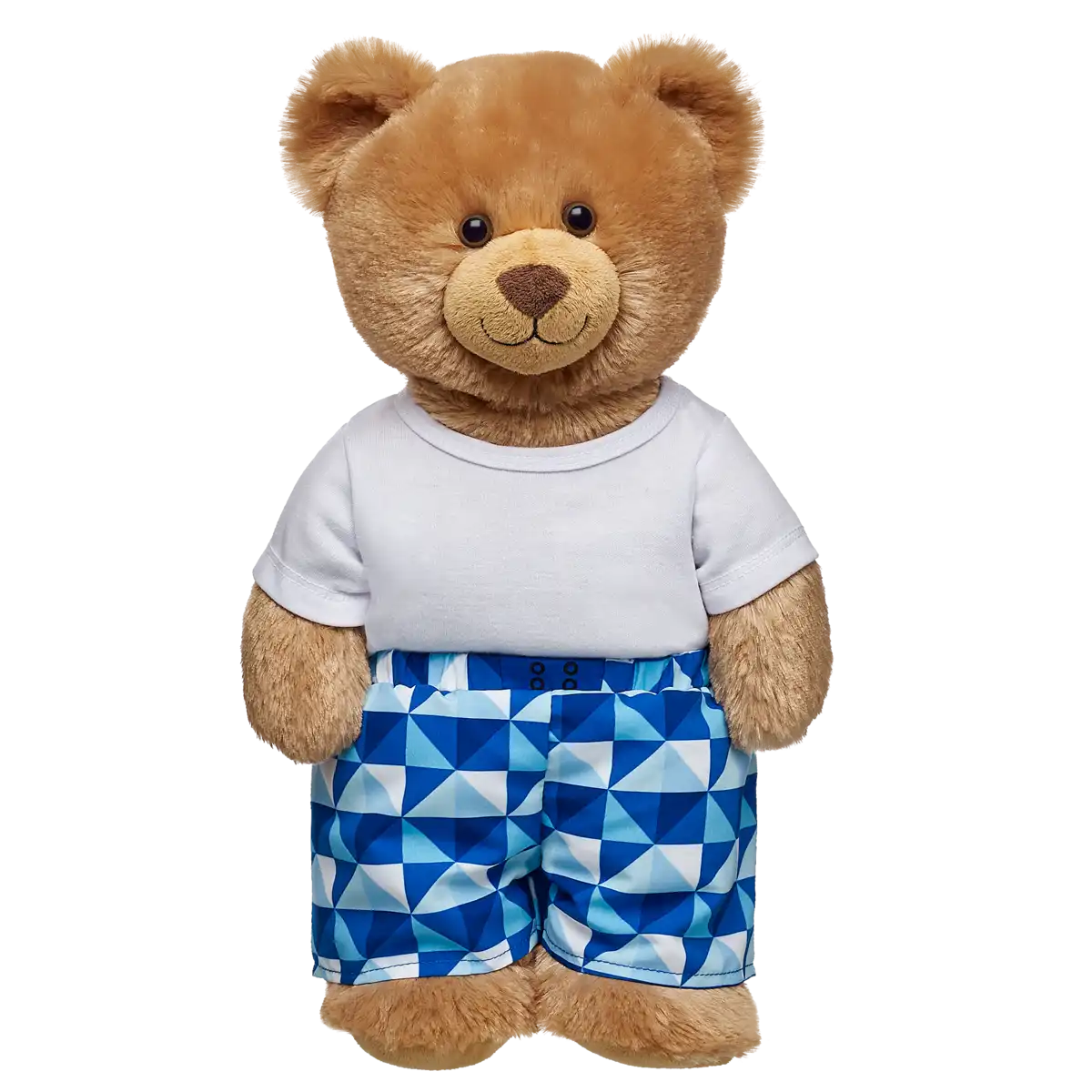 Blaue karierte Badeshorts