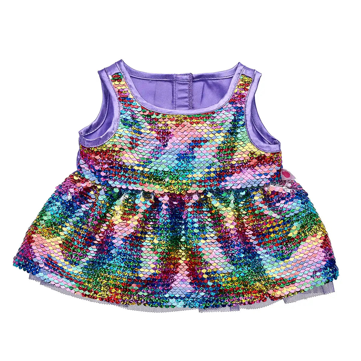 Regenbogen-Flip-Paillettenkleid