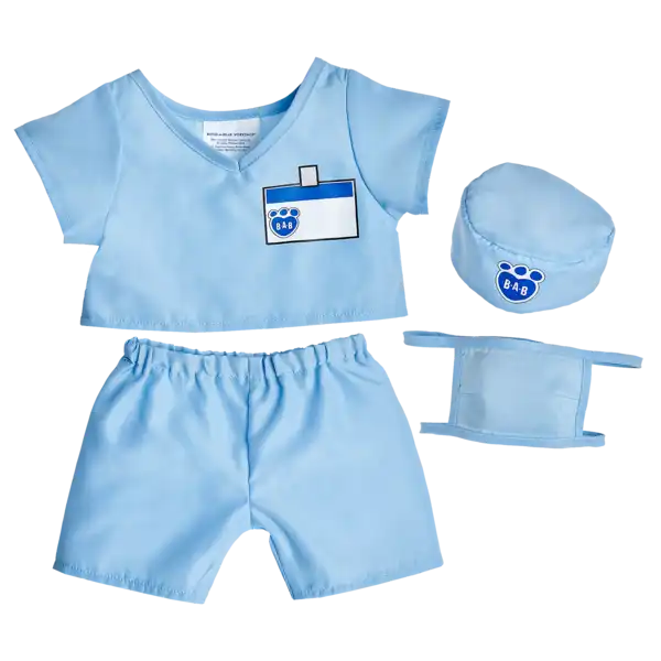 Blauer Krankenhausanzug
