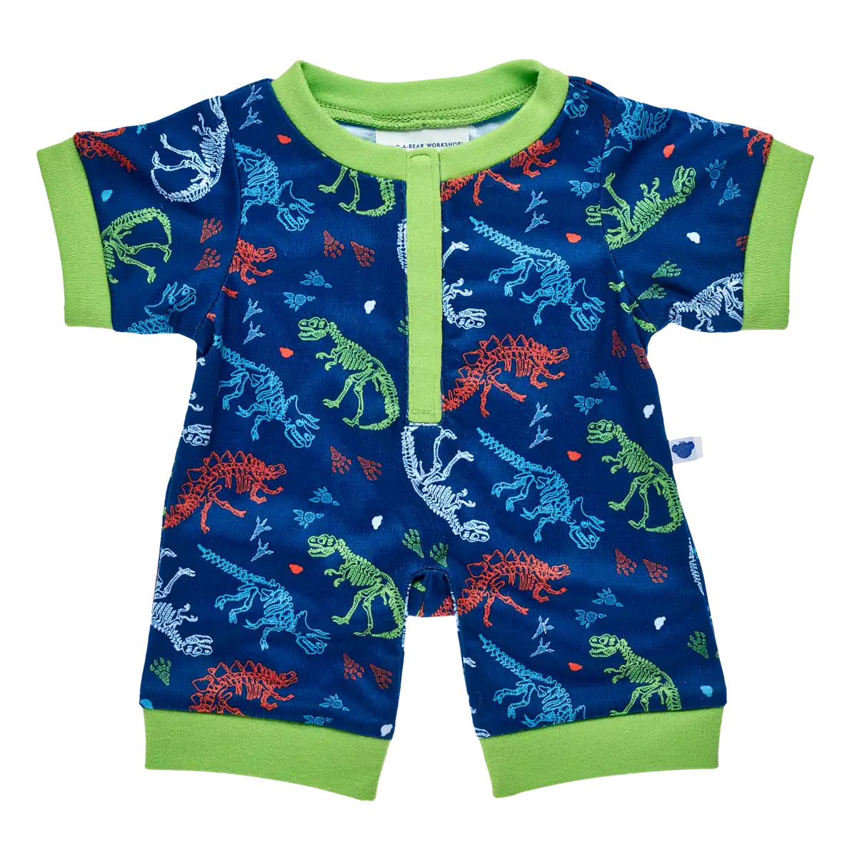 Blauer Schlafanzug mit Dinosaurier