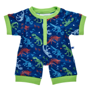 Blauer Schlafanzug mit Dinosaurier