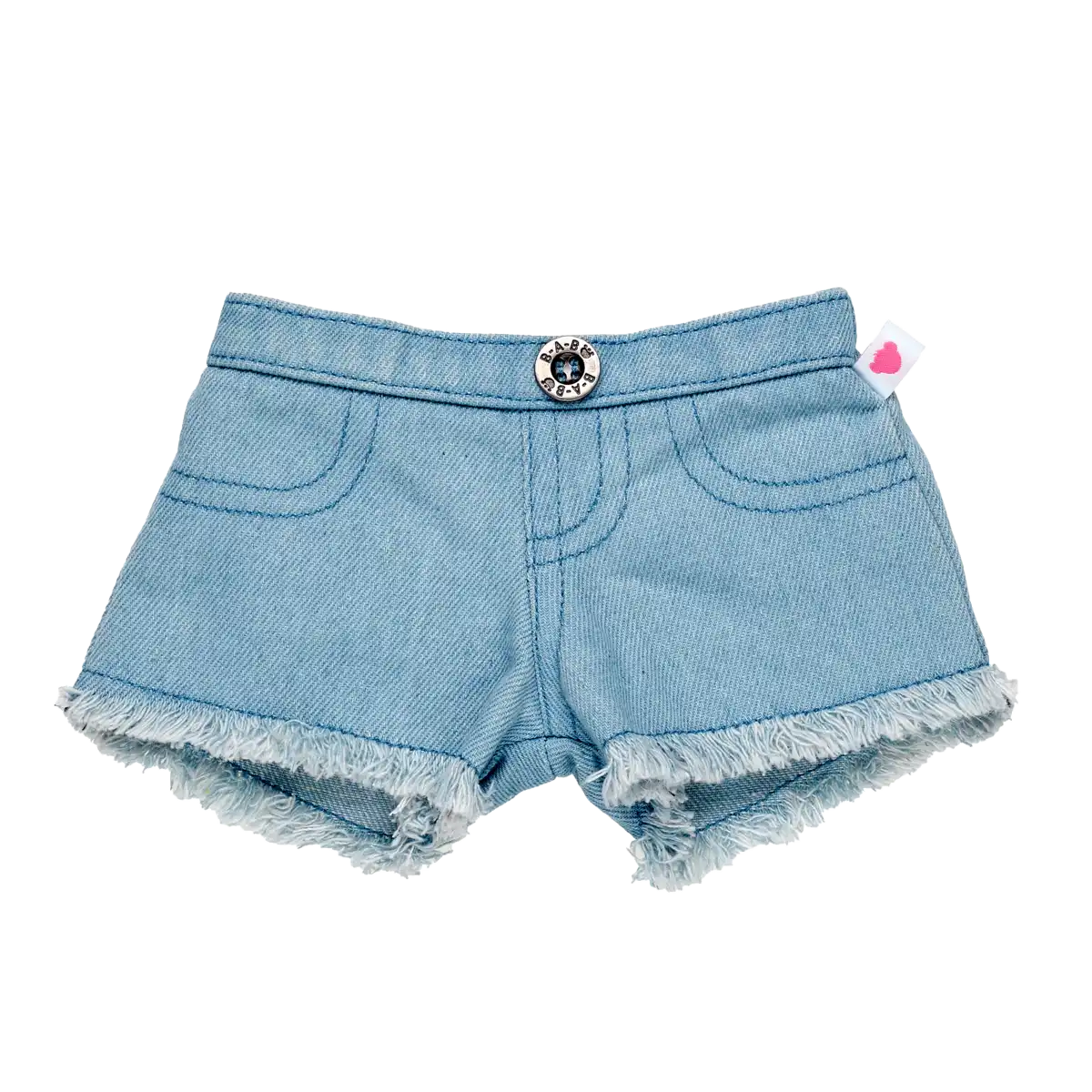 Denim-Shorts mit Fransen