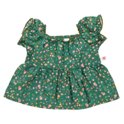Grünes Flower-Kleid