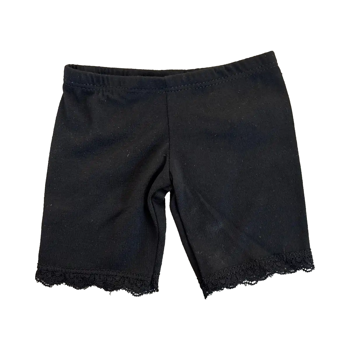 Schwarze Leggings mit Spitze