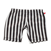 Schwarz-weiß gestreifte Leggings