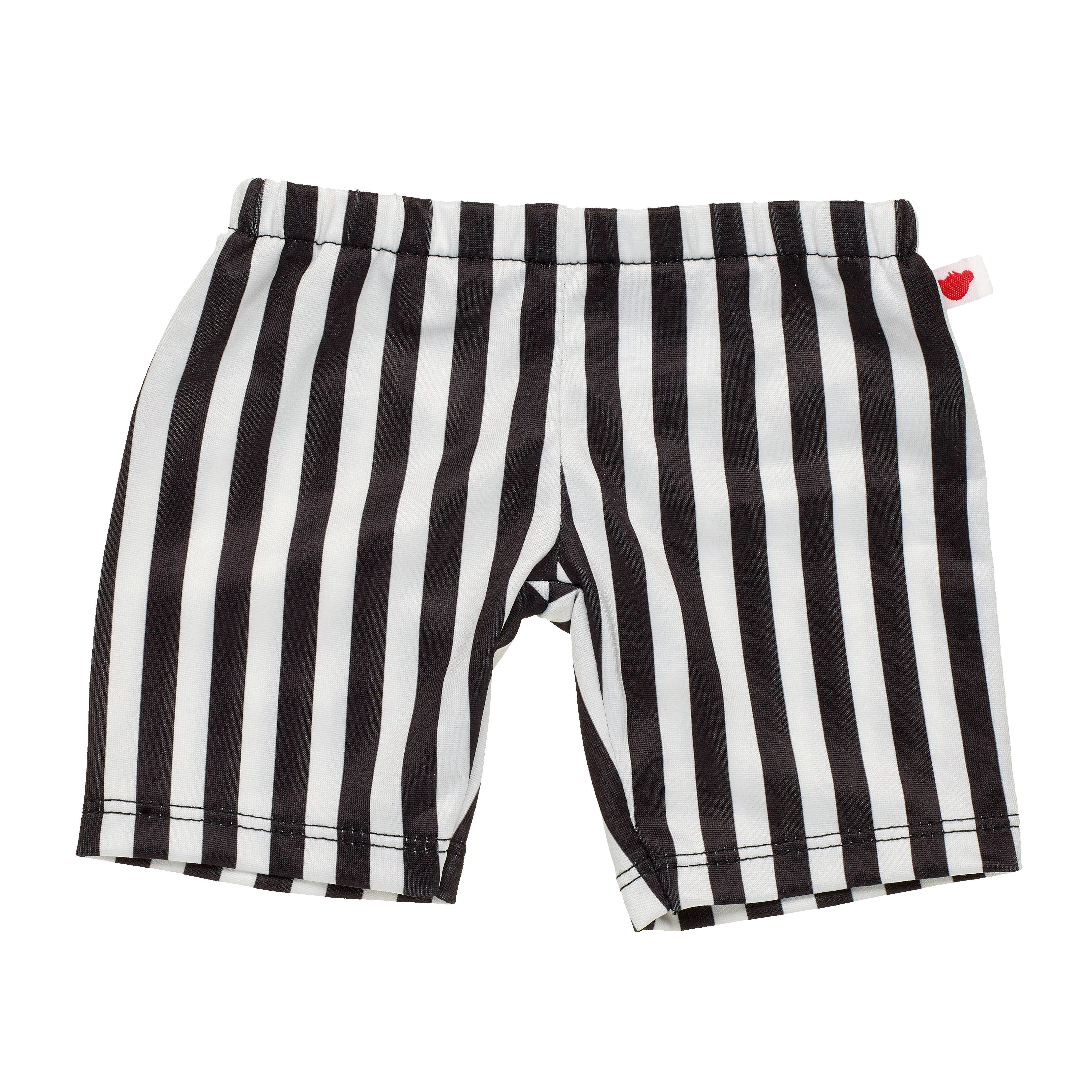 Schwarz-weiß gestreifte Leggings