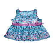 Türkis/pink Paillettenkleid