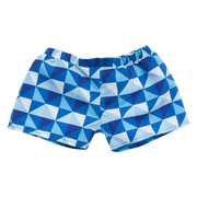 Blå ternede badeshorts