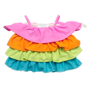 Regenbogen-Rüschenkleid