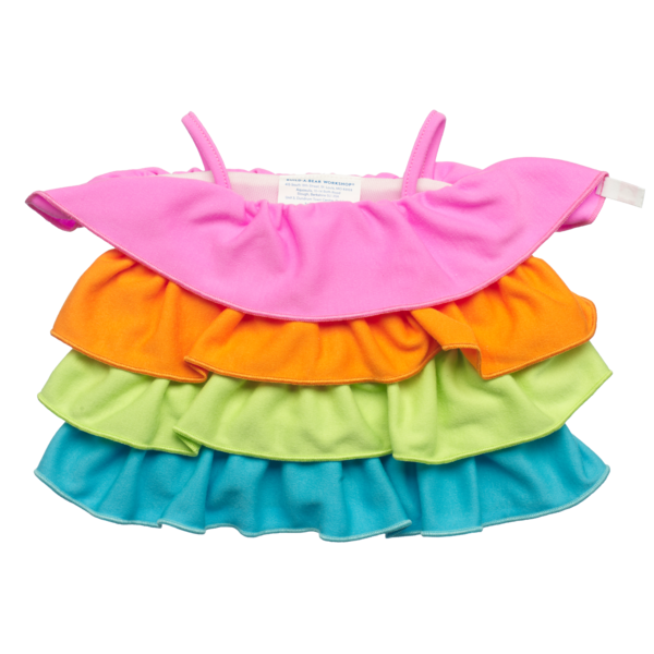 Regenbogen-Rüschenkleid