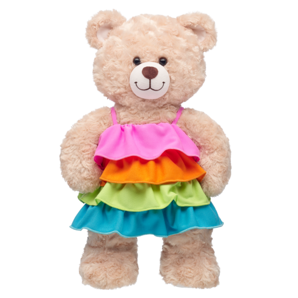 Regenbogen-Rüschenkleid