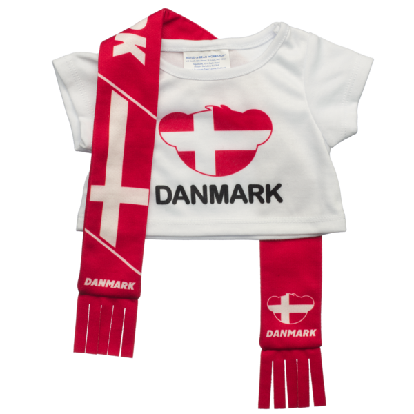 Dänemark-Schal- und T-Shirt-Set