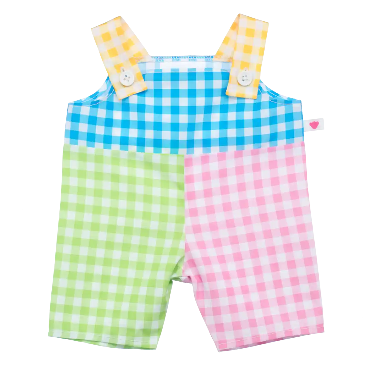 Color Block Gingham smækbukser