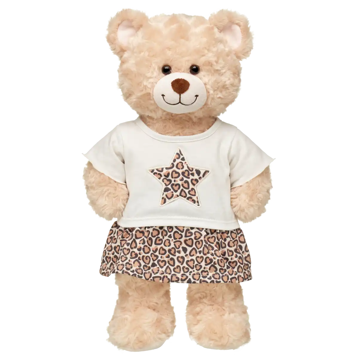 Leopard sæt med t-shirt og nederdel
