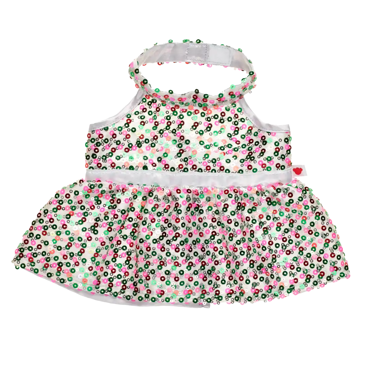 Multifarvet paliet kjole