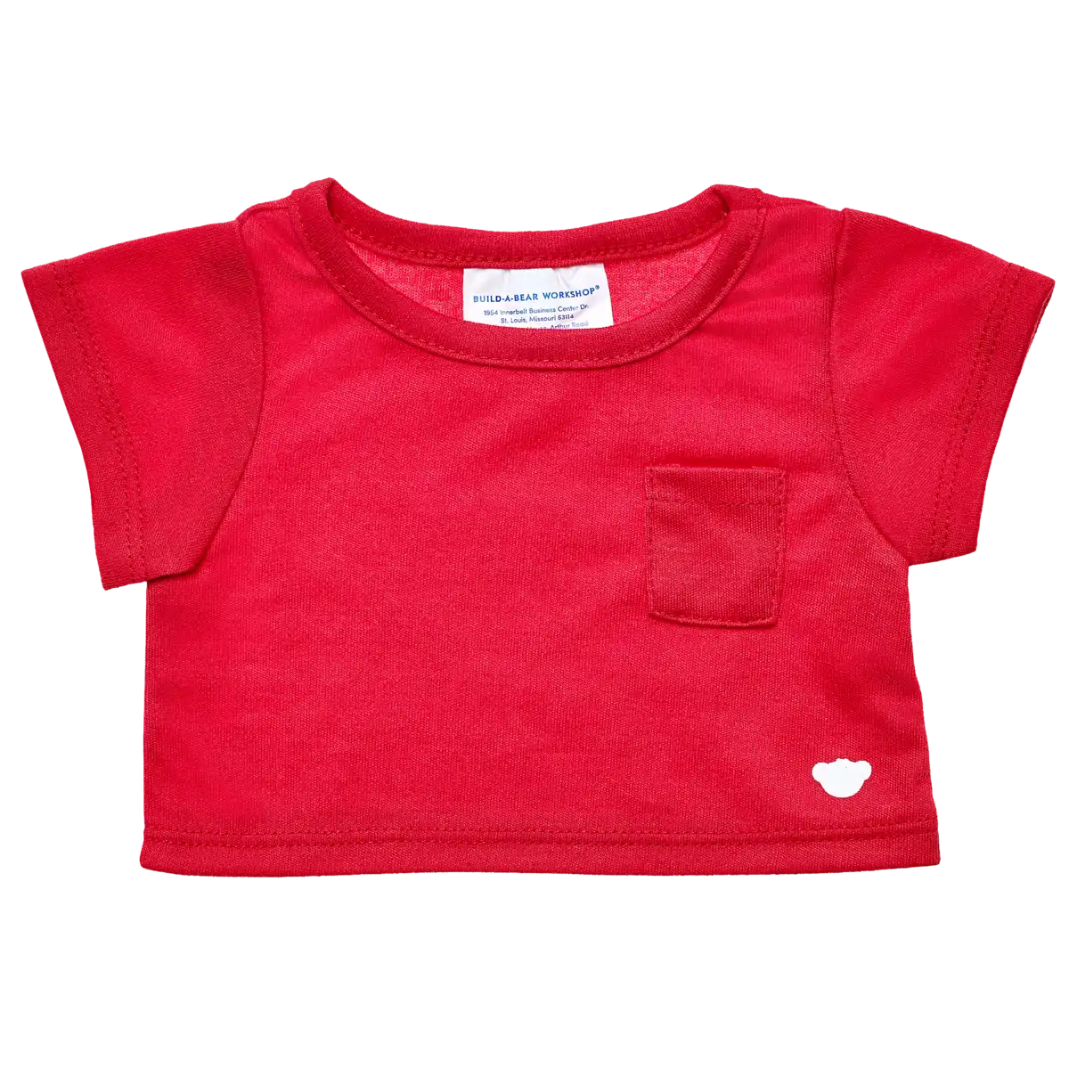 Rød T-Shirt med Lomme