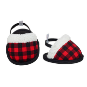 Rot karierte Slippers